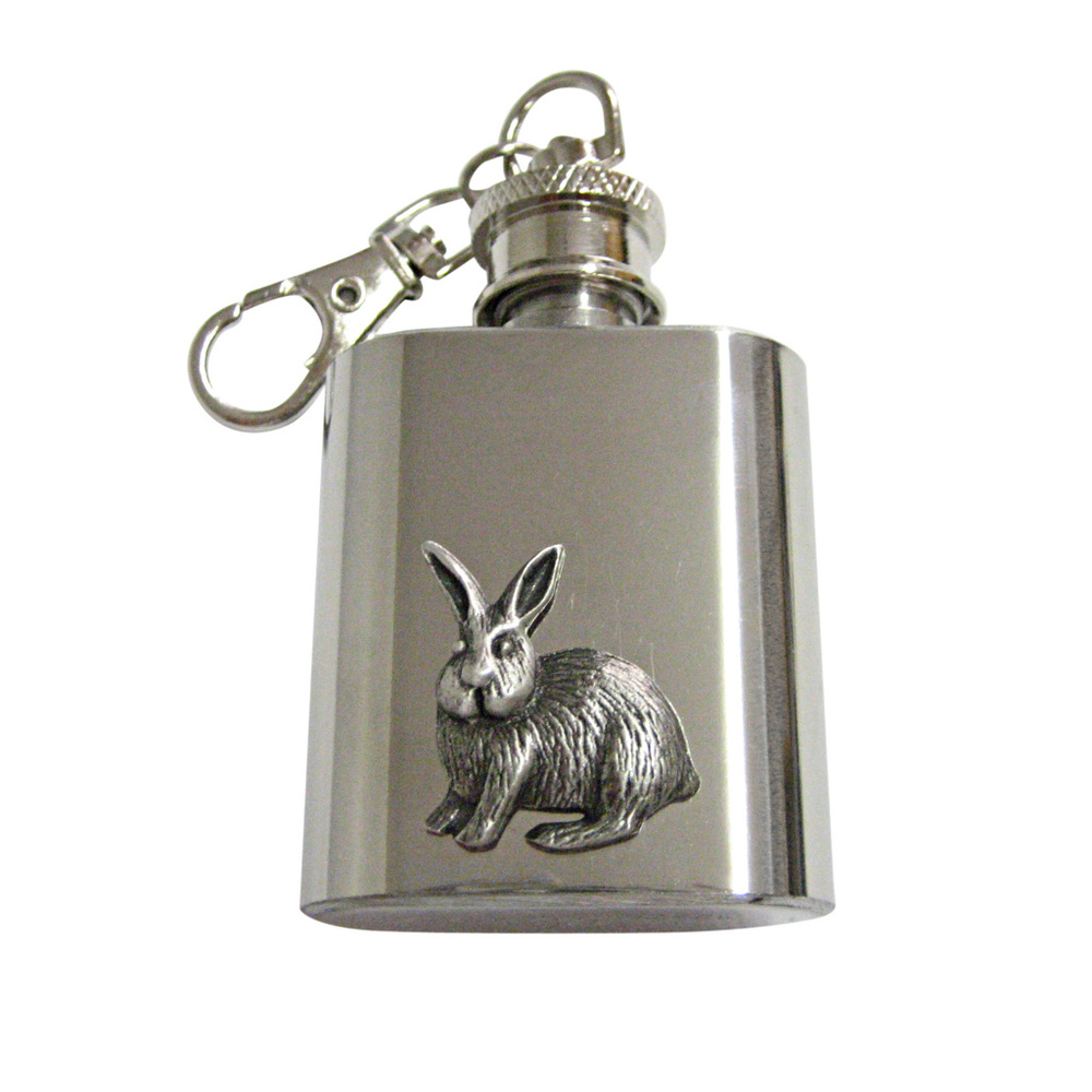Textured Rabbit Hare Keychain Flask - image 1